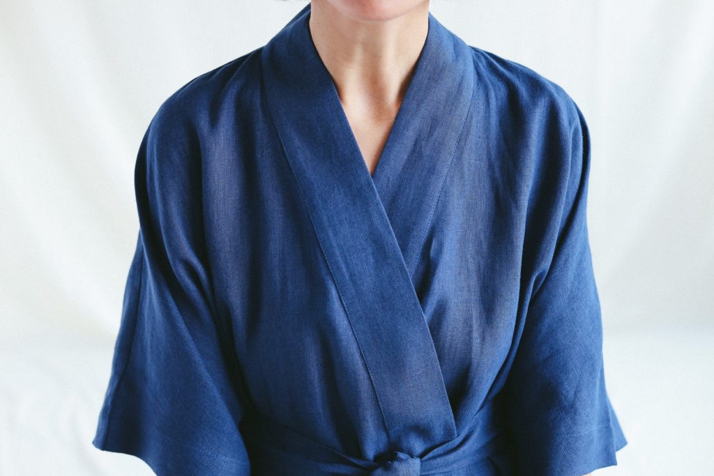 Loose linen wrap jacket - Image 3