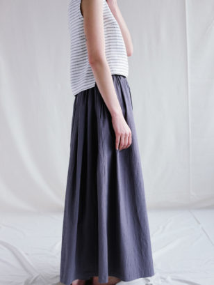 A-line Maxi crinkle cotton skirt
