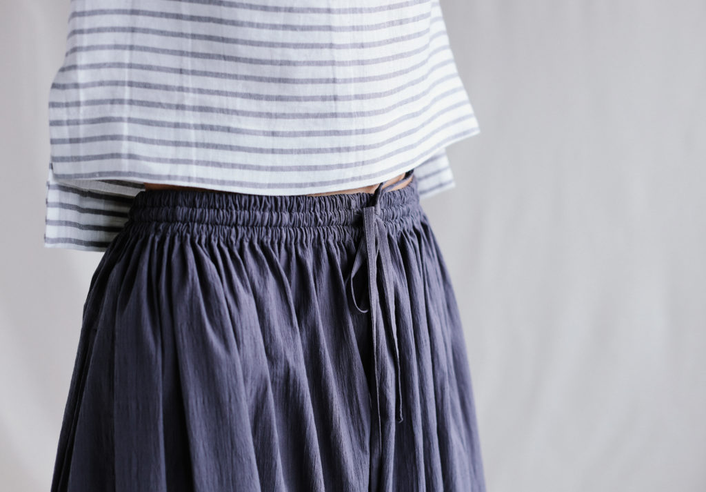 A-line Maxi crinkle cotton skirt - Image 2