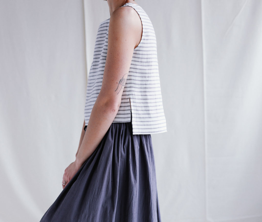 A-line Maxi crinkle cotton skirt - Image 4