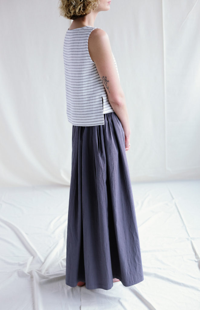 A-line Maxi crinkle cotton skirt - Image 5