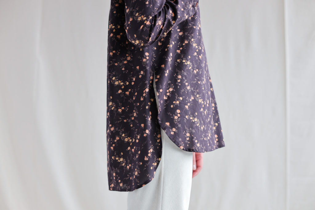 Mandarin collar blouse in Tana Lawn cotton - Image 1