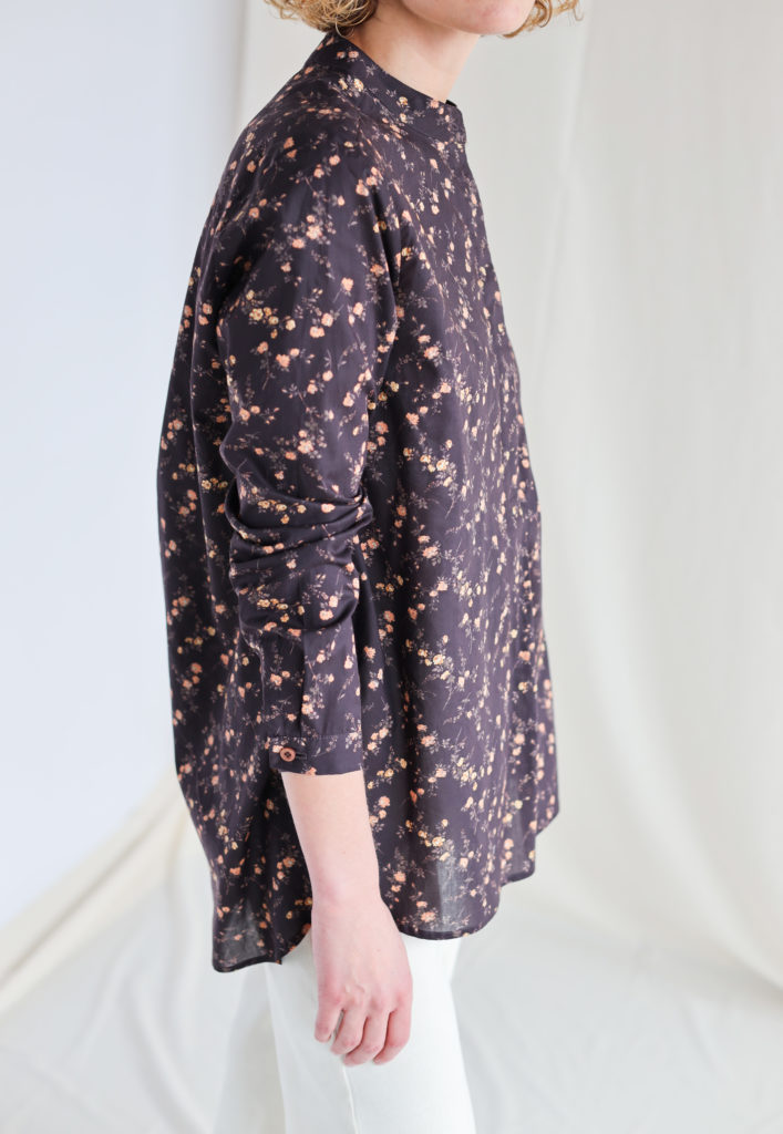 Mandarin collar blouse in Tana Lawn cotton - Image 2