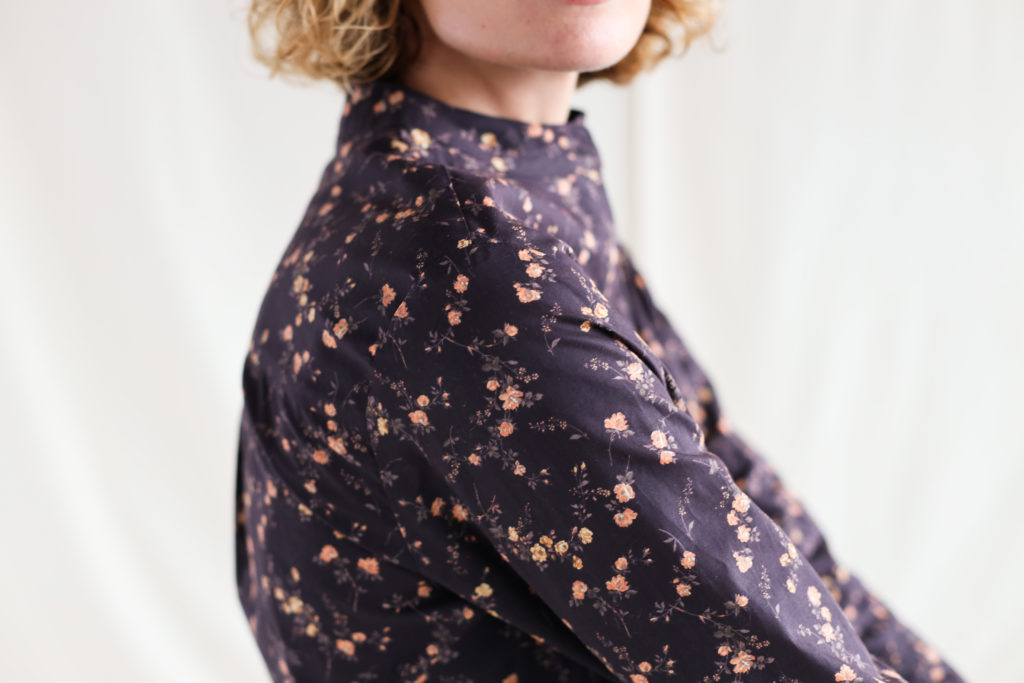 Mandarin collar blouse in Tana Lawn cotton - Image 6