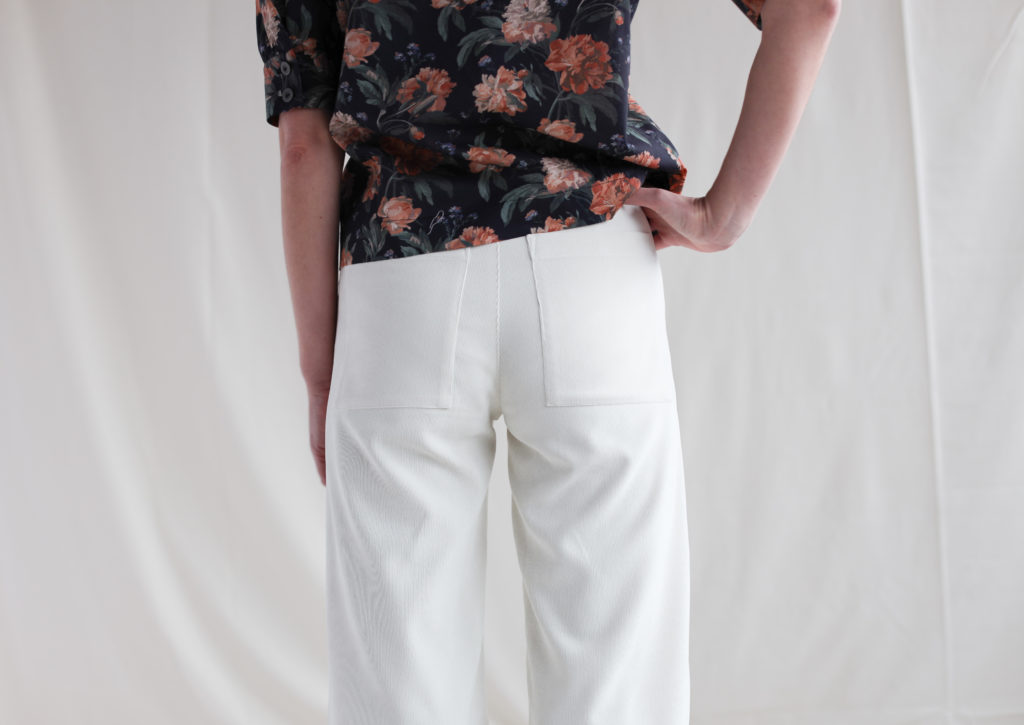 Needlecord wide leg crop trousers - Image 2