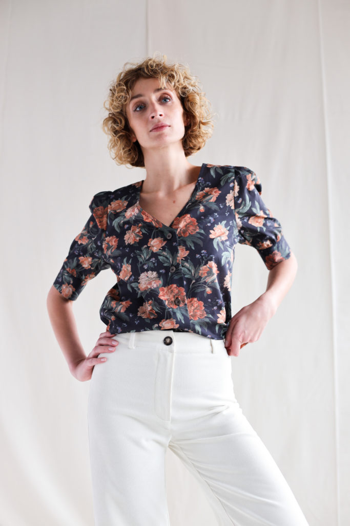 Needlecord wide leg crop trousers - Image 1