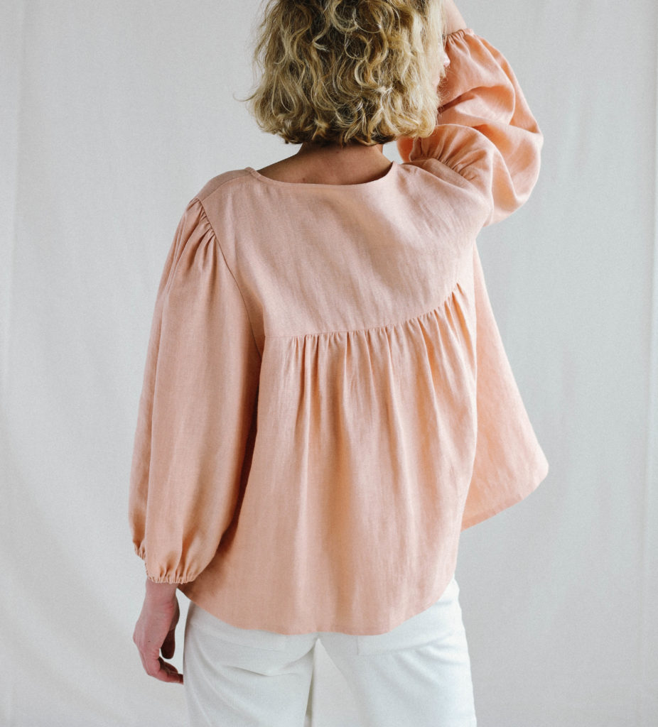 Linen puff sleeve top - Image 3
