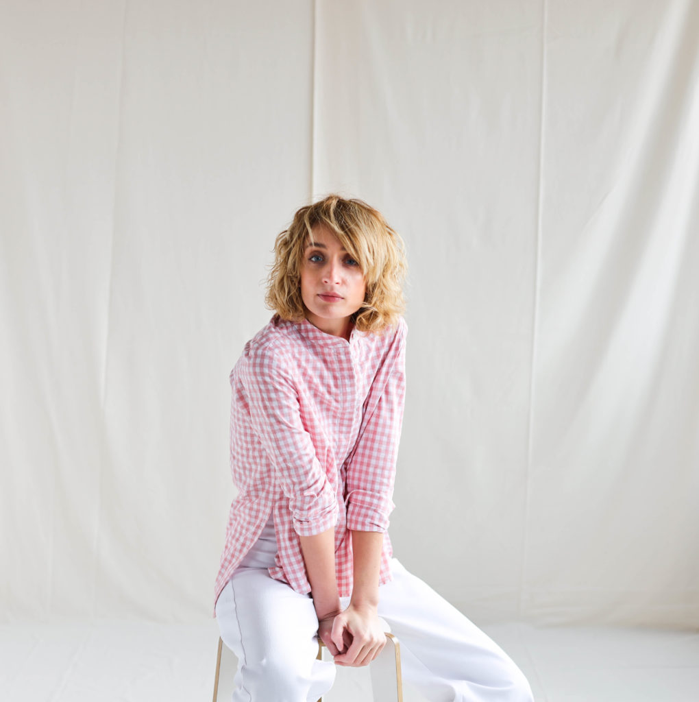 Gingham long sleeve grandad collar shirts - Image 2