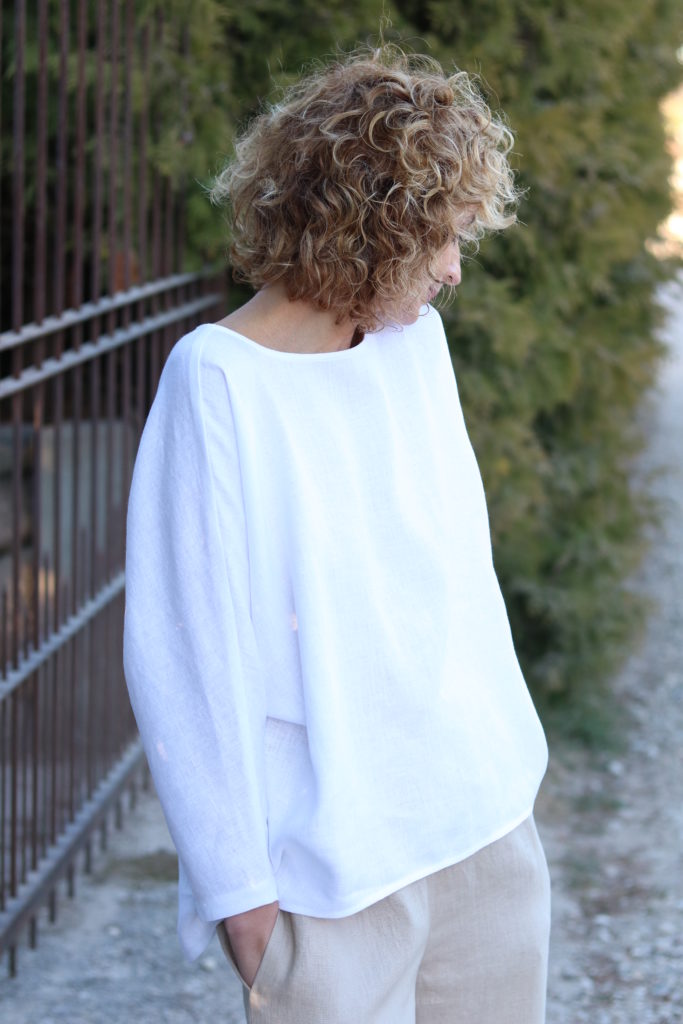 Loose linen long sleeve blouse - Image 2