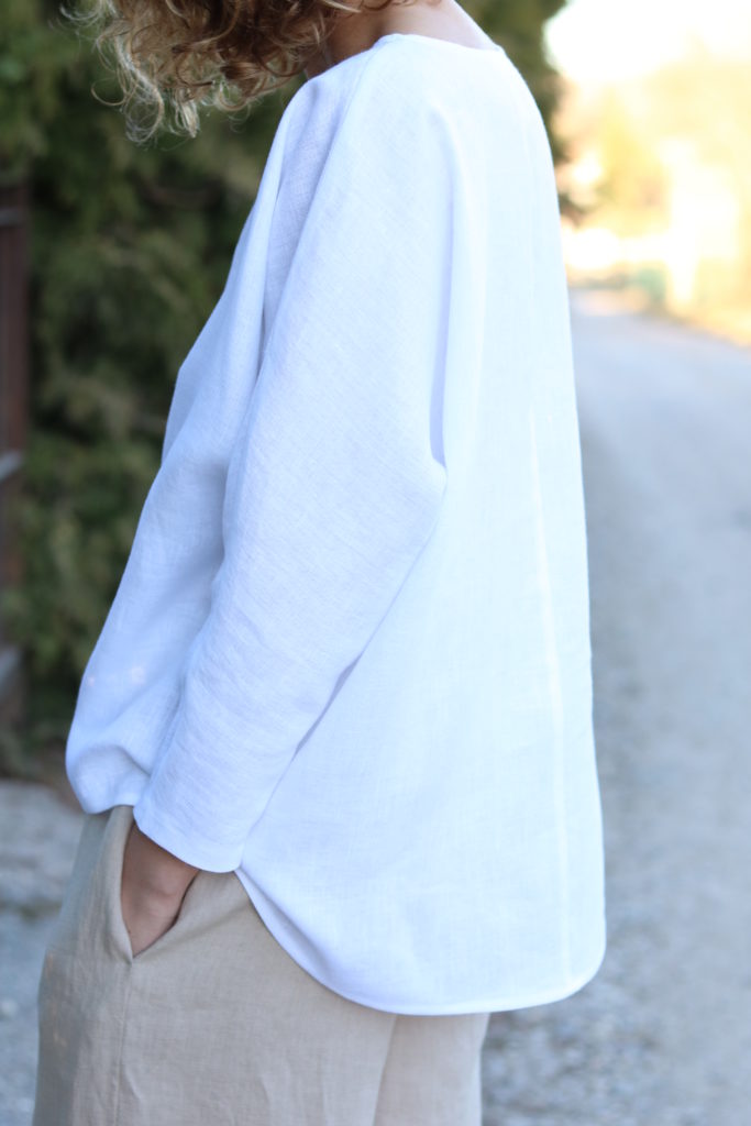 Loose linen long sleeve blouse - Image 3