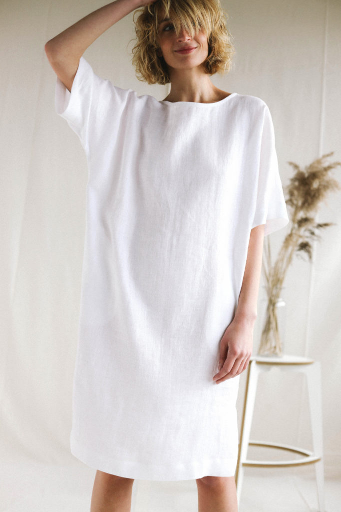 Linen oversized tunic dress - Image 3