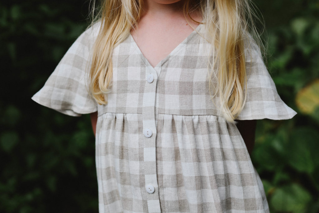 Girls linen tiered dress - Image 2
