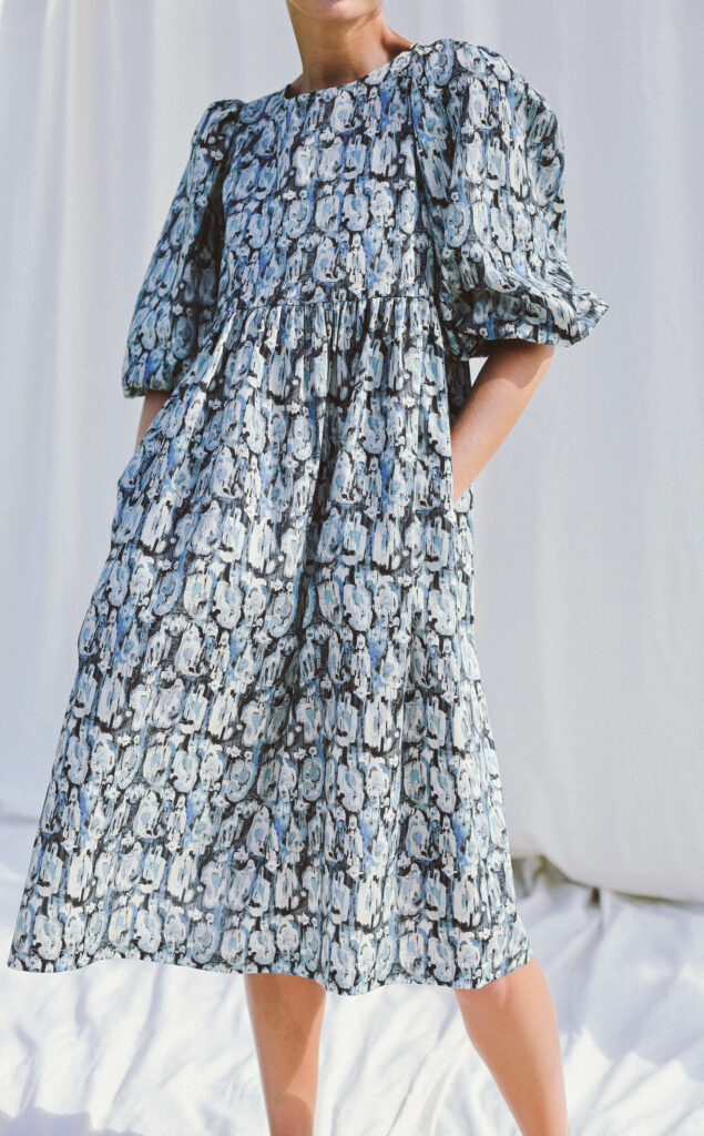 Empire waist ruffled skirt cotton dress MAJESTY - Image 6