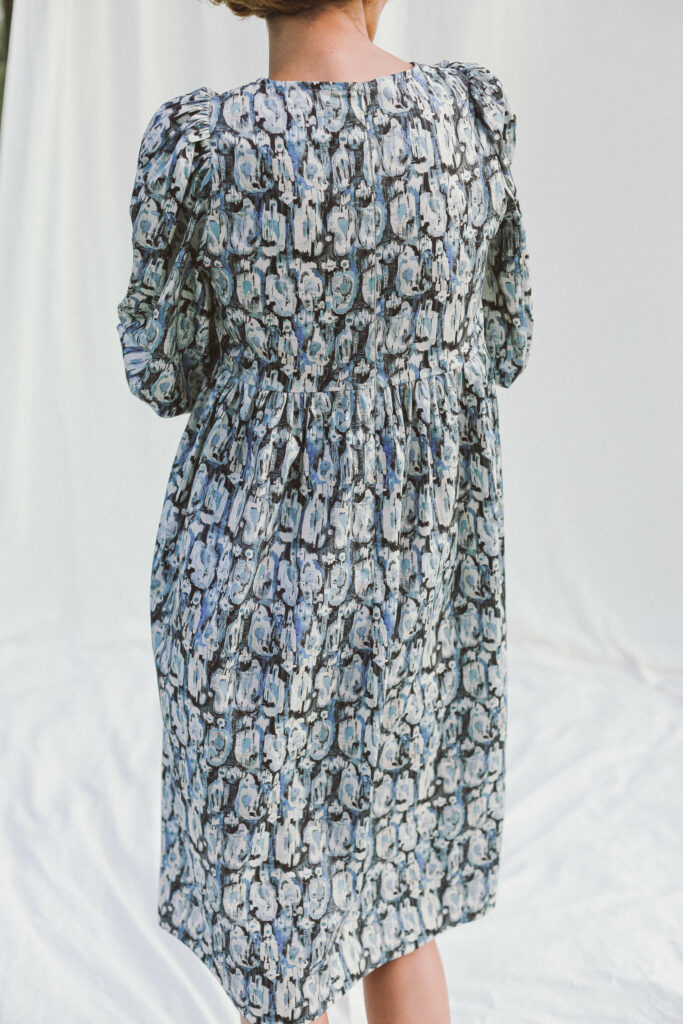 Empire waist ruffled skirt cotton dress MAJESTY - Image 5