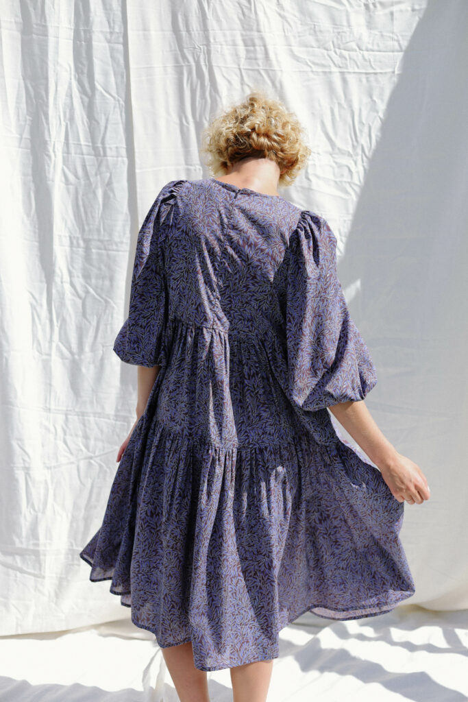 Floral tana lawn cotton swingy dress WILLOW WALK - Image 4