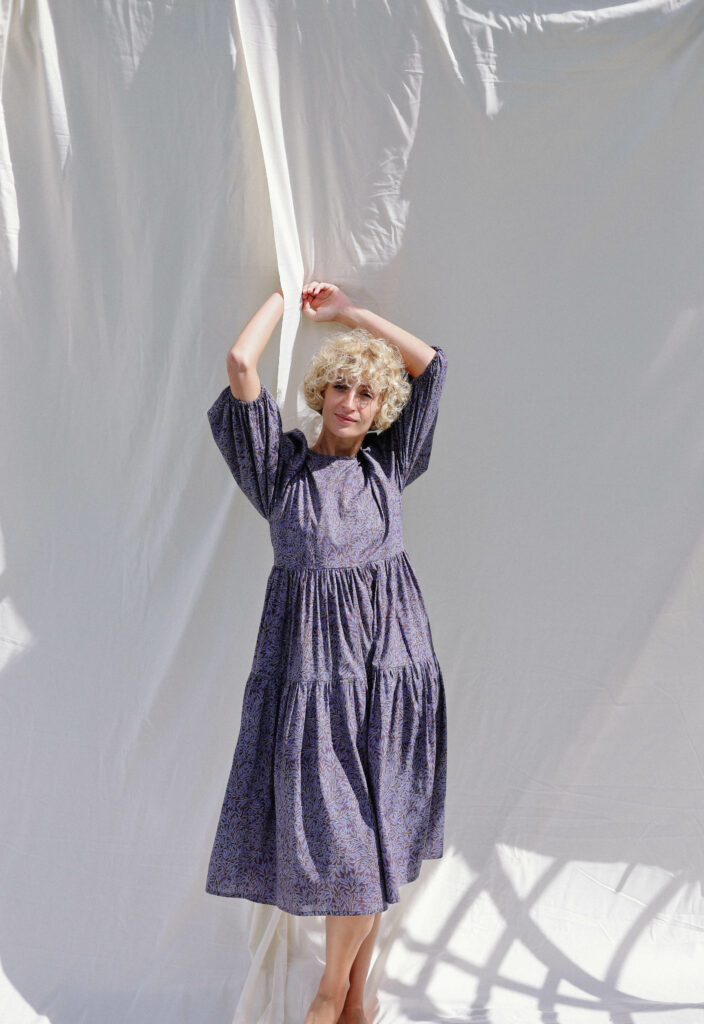 Floral tana lawn cotton swingy dress WILLOW WALK - Image 1