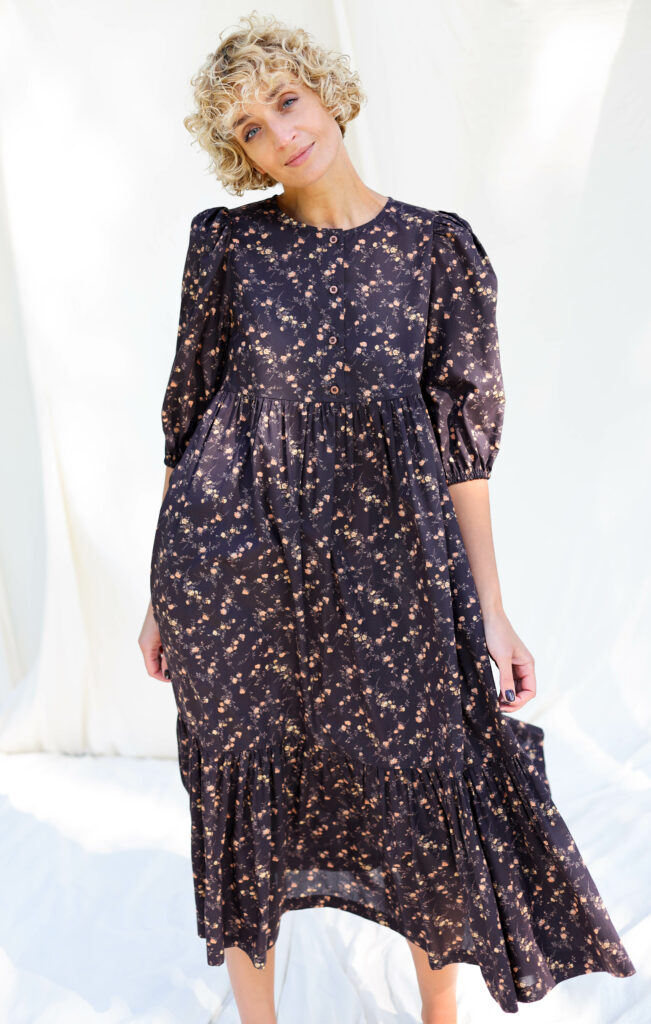 Maxi flower print cotton dress - Image 2