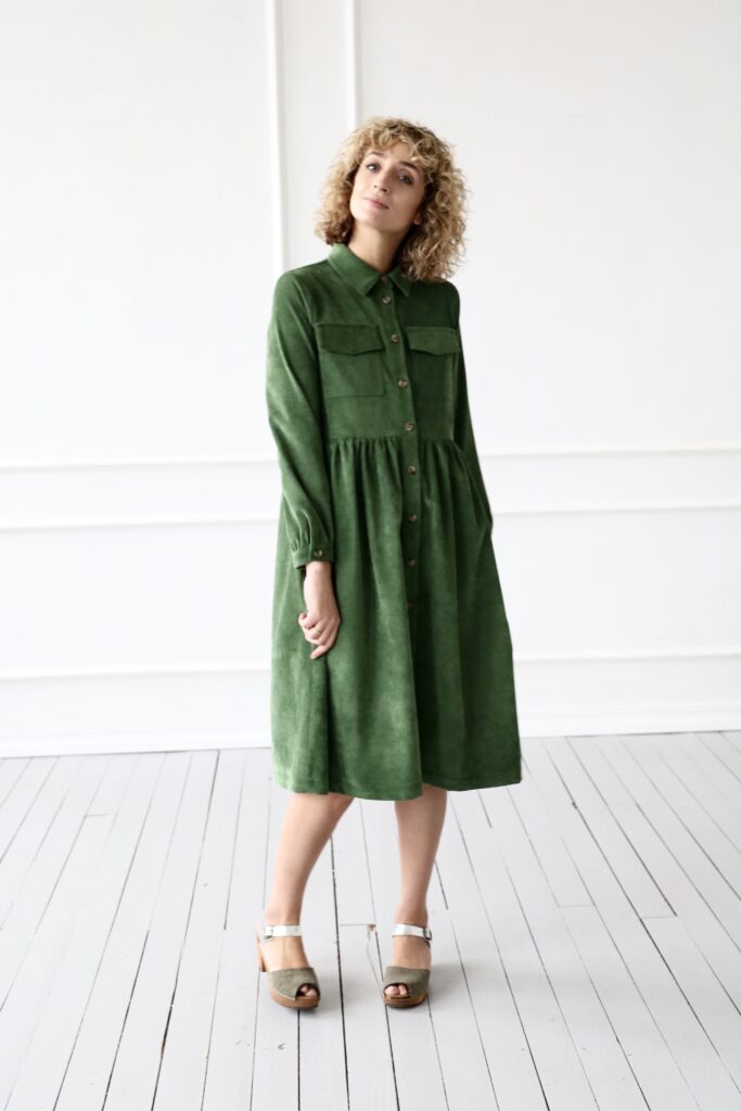 Needlecord shirt dress - Image 1