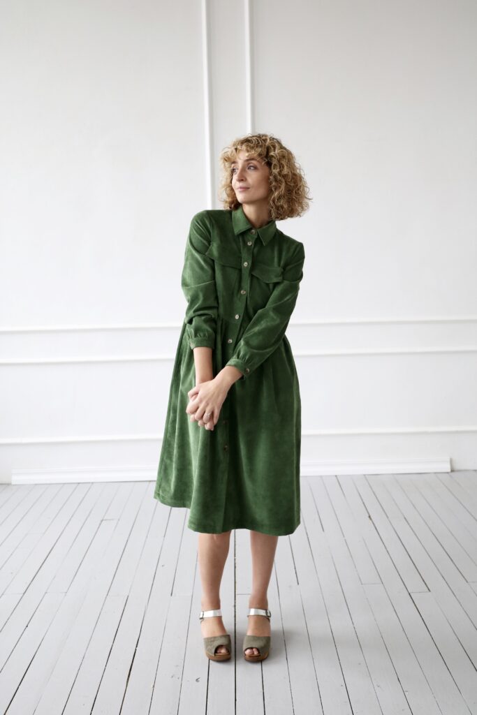 Needlecord shirt dress - Image 2