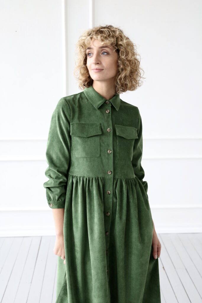 Needlecord shirt dress - Image 3