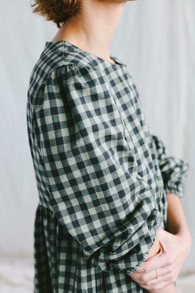 Gingham organic cotton dress Emma - Image 4