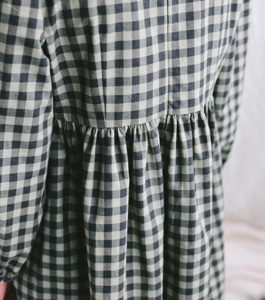 Gingham organic cotton dress Emma - Image 5