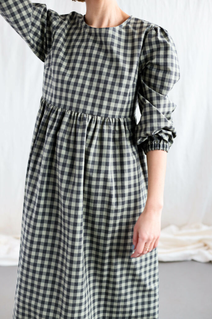 Gingham organic cotton dress Emma - Image 3