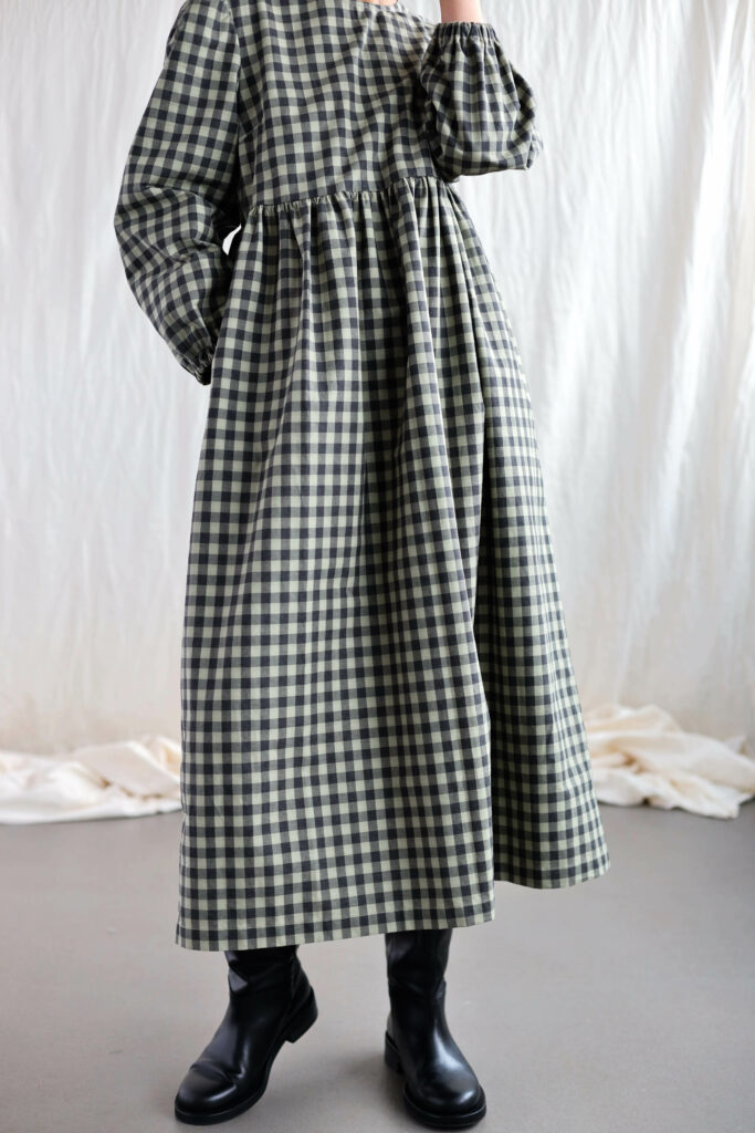 Gingham organic cotton dress Emma - Image 6