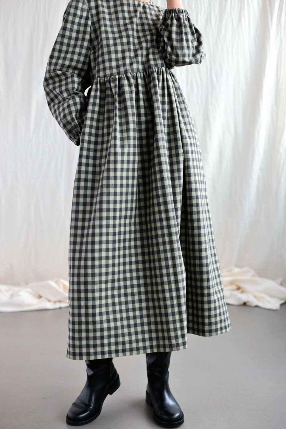 Gingham organic cotton dress Emma - Image 6