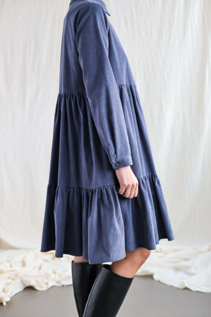 Needlecord tiered dress LOUISE - Image 1