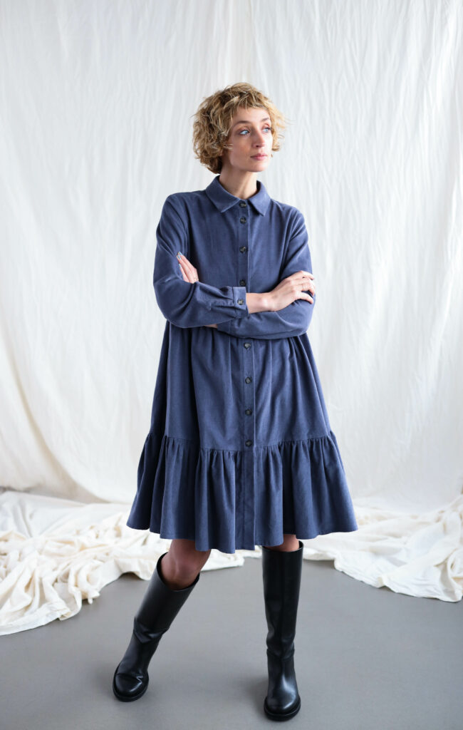 Needlecord tiered dress LOUISE - Image 3
