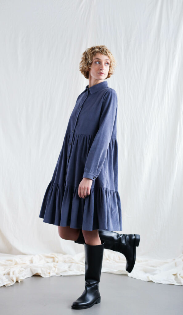 Needlecord tiered dress LOUISE - Image 4