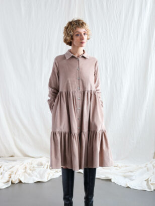Needlecord shirtdress LOUISE | Dress | Sustainable clothing | OffOn clothing