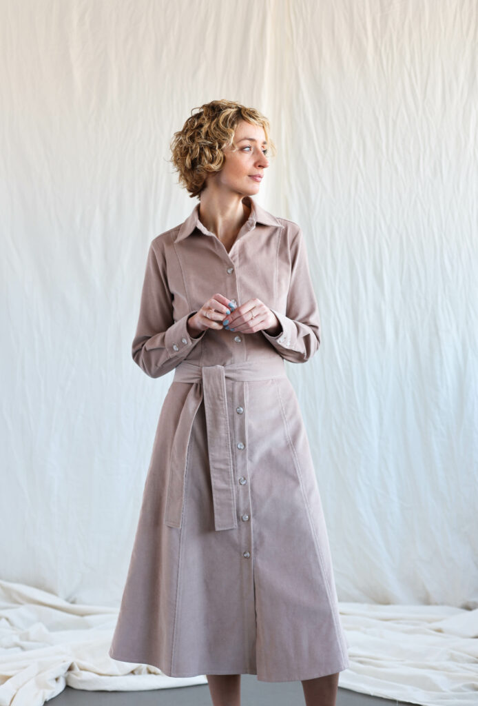 Needlecord fitted silhouette dress Bonnie - Image 1