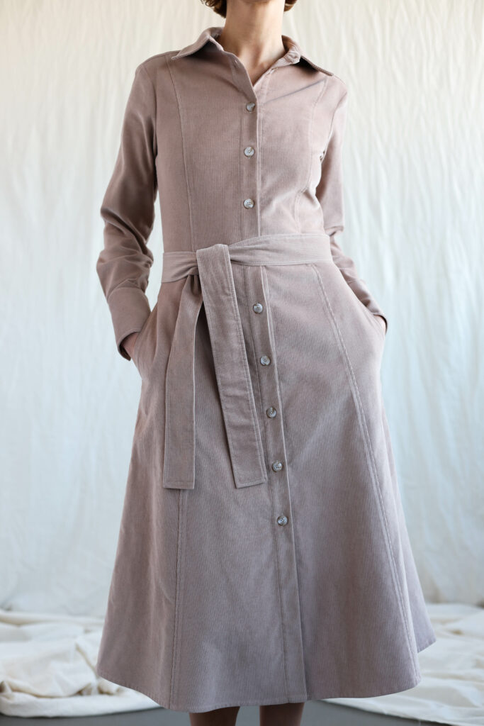 Needlecord fitted silhouette dress Bonnie - Image 2