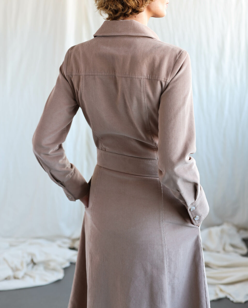 Needlecord fitted silhouette dress Bonnie - Image 5