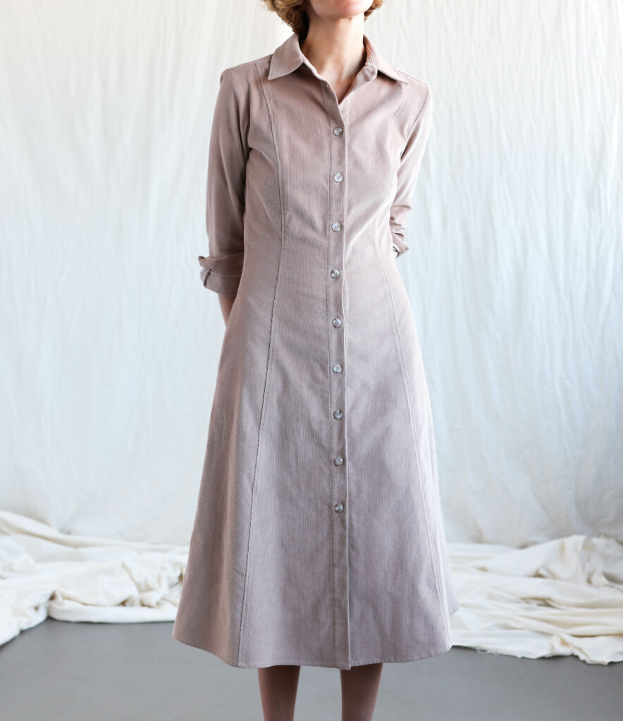 Needlecord fitted silhouette dress Bonnie - Image 6