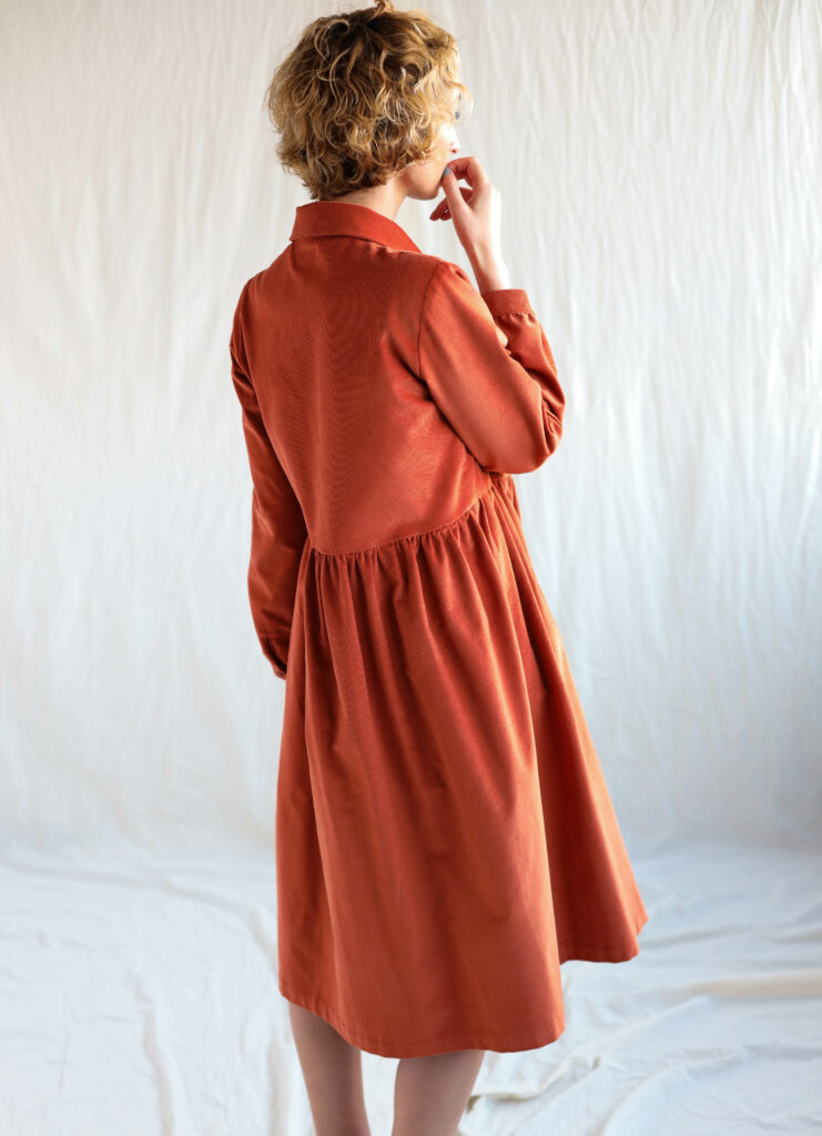 Needlecord long sleeve shirt dress - Image 4