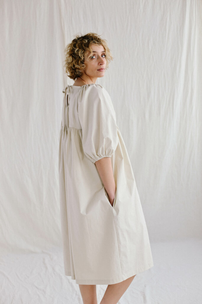 Empire waist puffy sleeve dress BELLE - Image 4