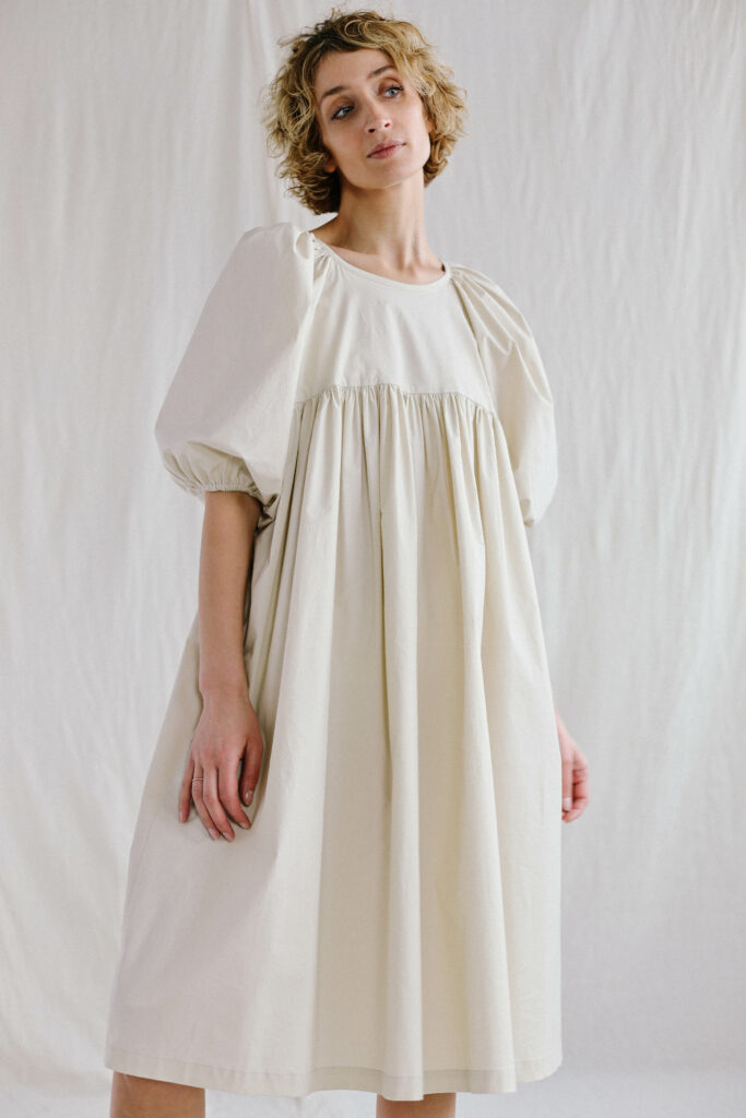 Empire waist puffy sleeve dress BELLE - Image 2