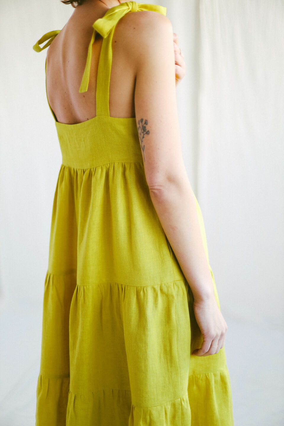 Tie-strap linen dress BLANCHE - Image 1