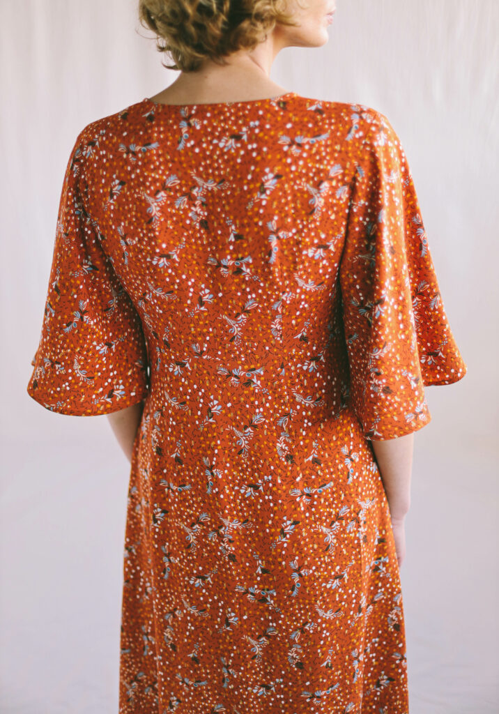 Bell sleeve viscose dress ELISE - Image 6