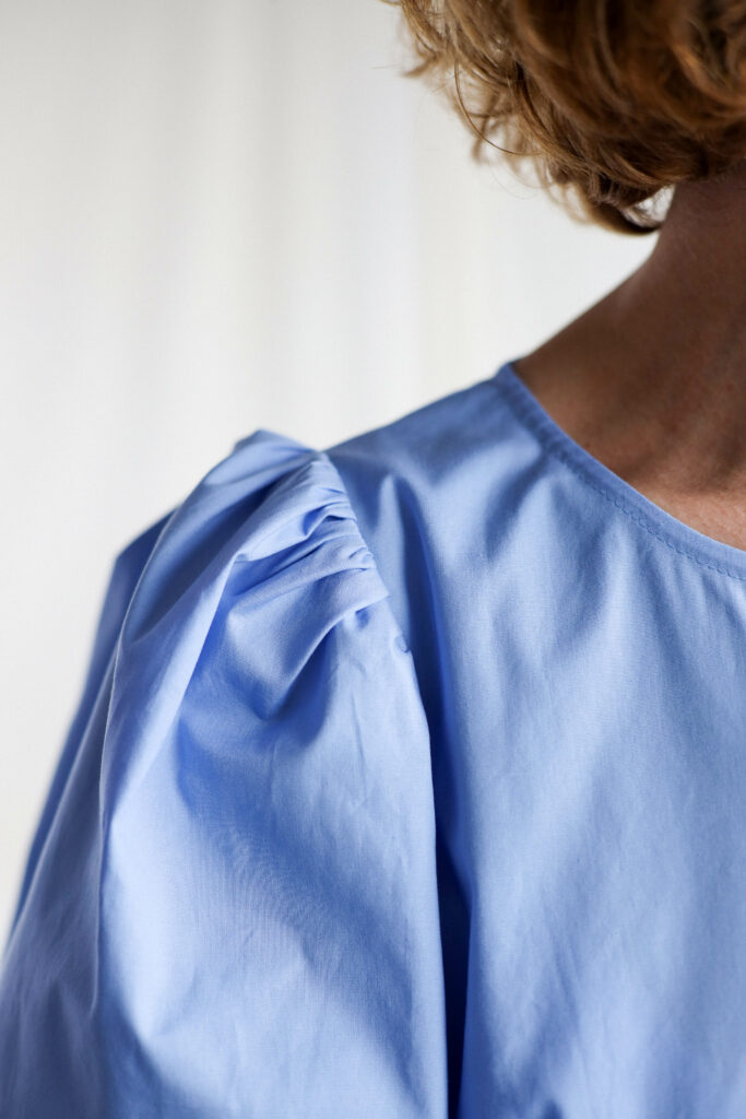 Empire waist sky blue cotton dress - Image 5