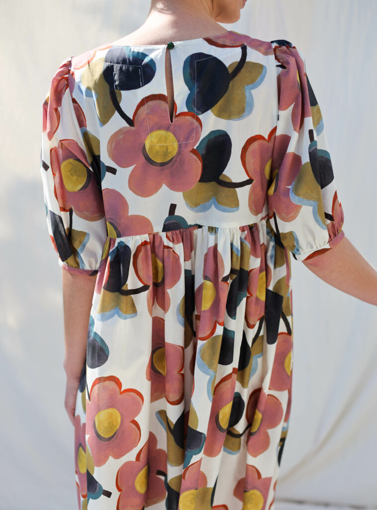 Silky cotton puff sleeve dress SUMMER OF LOVE - Image 4