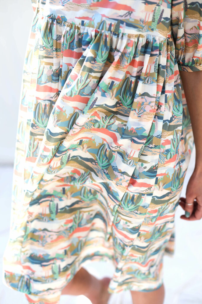 Silky cotton puff sleeve dress NIRVANA - Image 2