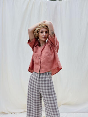 Casual linen button-up summer shirt Polly