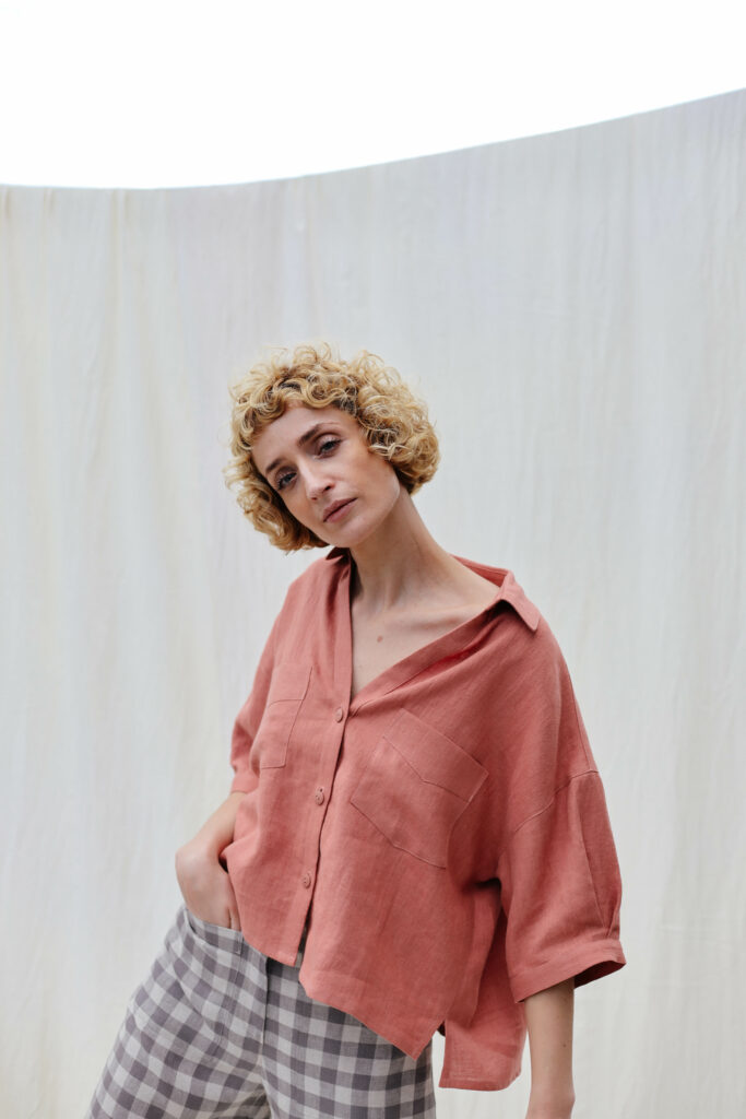Casual linen button-up summer shirt Polly - Image 4