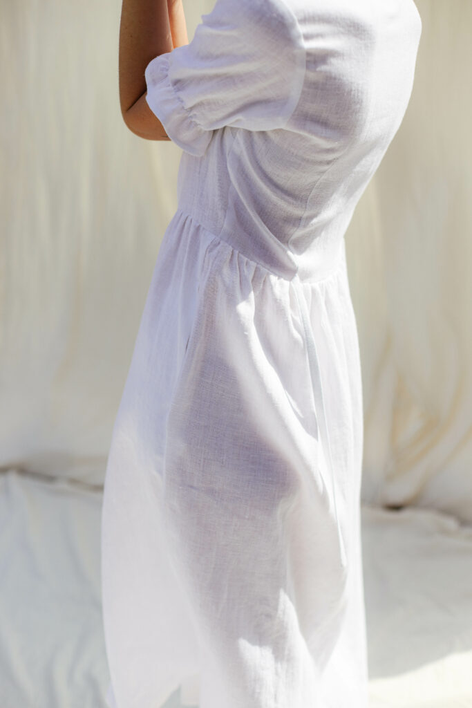 Loose linen button down summer dress MAY - Image 3