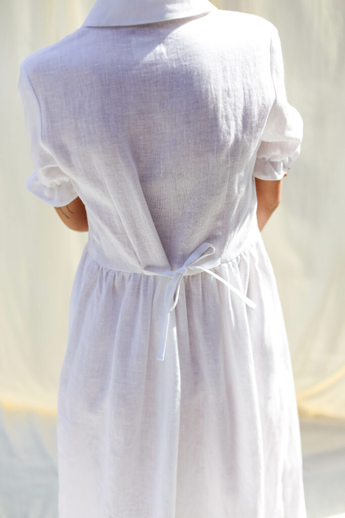 Loose linen button down summer dress MAY - Image 6
