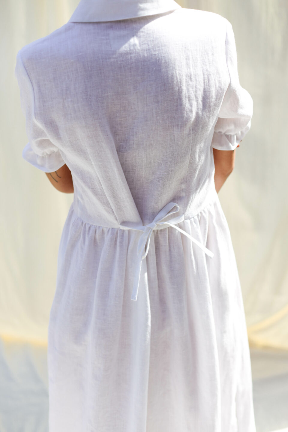 Loose linen button down summer dress MAY - Image 6